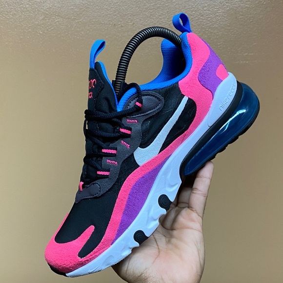 Nike Air Max 270 React “Black Hyper Pink Vivid Purple” Size 8.5 🚨READ BELOW!🚨 - Picture 7 of 17